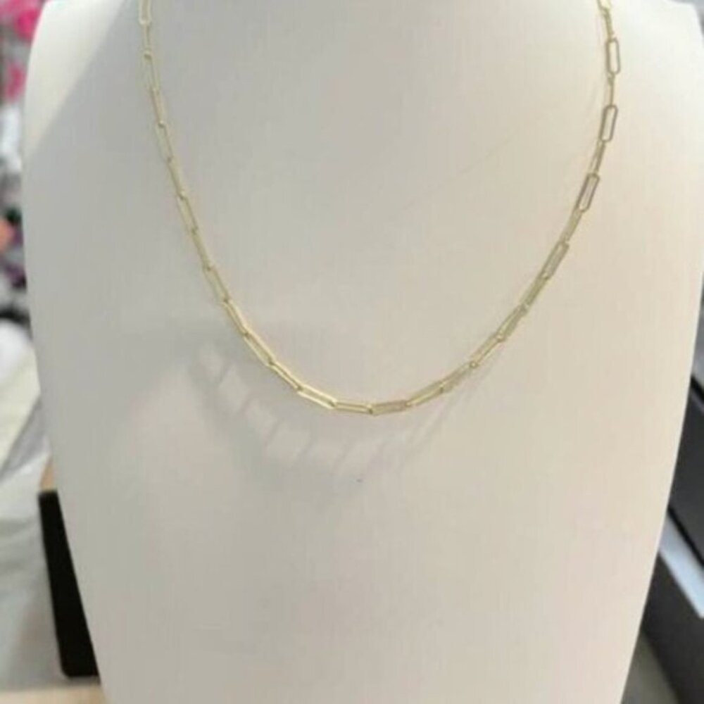 Melinda Maria Gold Paperclip Baby Samantha Chain Necklace - Picture 2 of 4